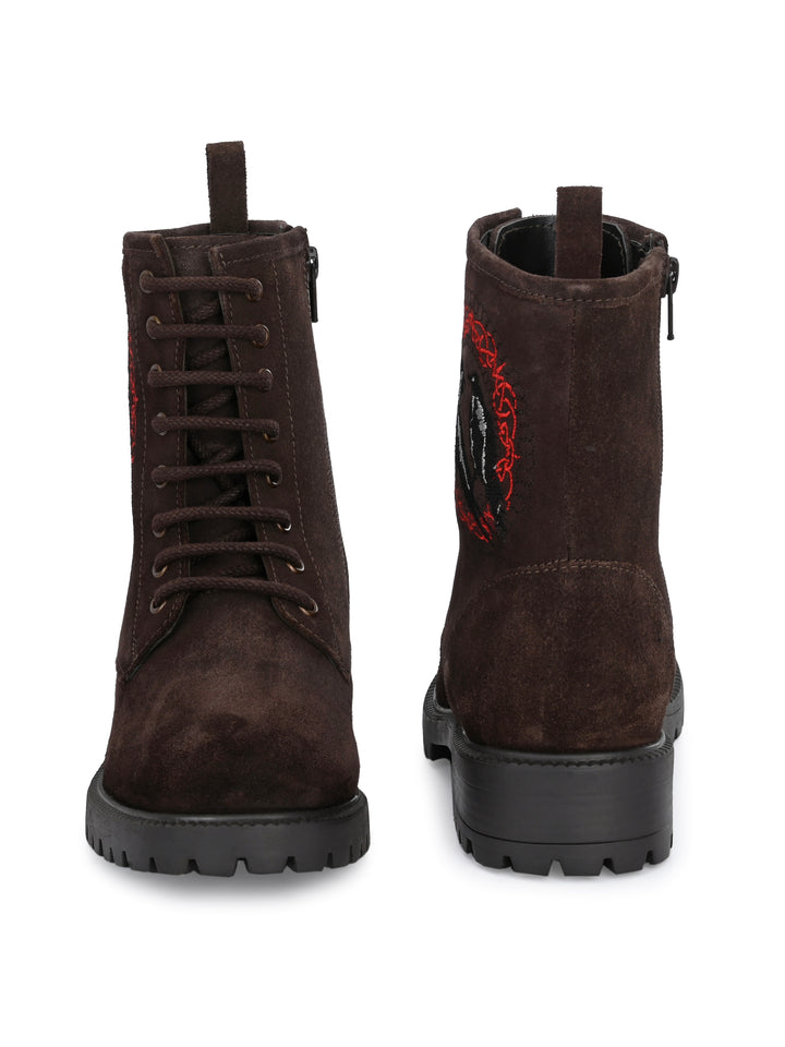 Dona Nova By Carlo Romano Women's Genuine Suede Leather Ankle Boot