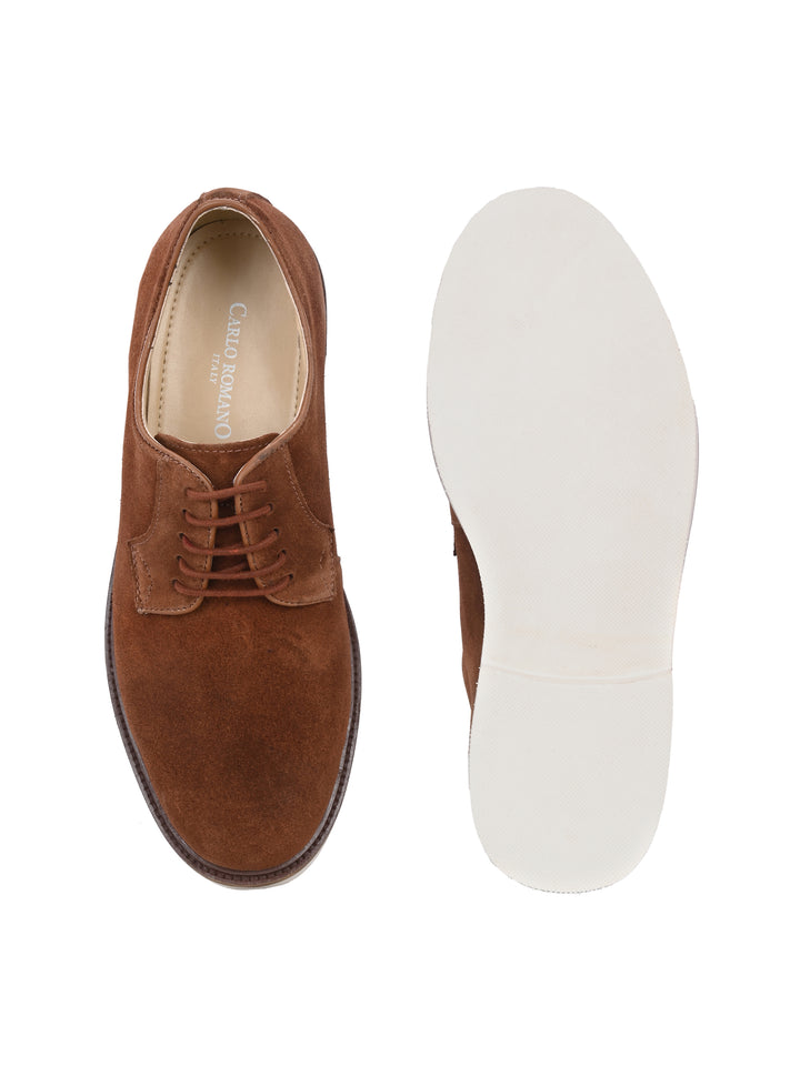 Carlo Romano Suede Leather Derby Formal Shoes For men
