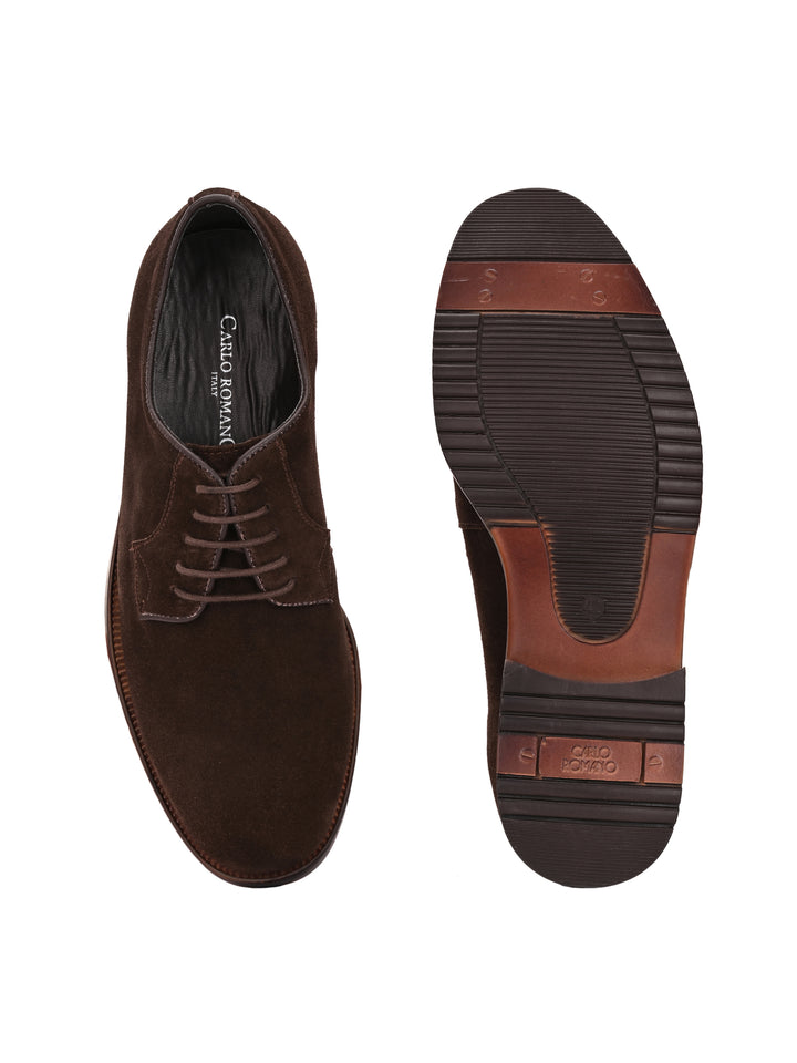 Carlo Romano Suede Leather Derby Formal Shoes For men