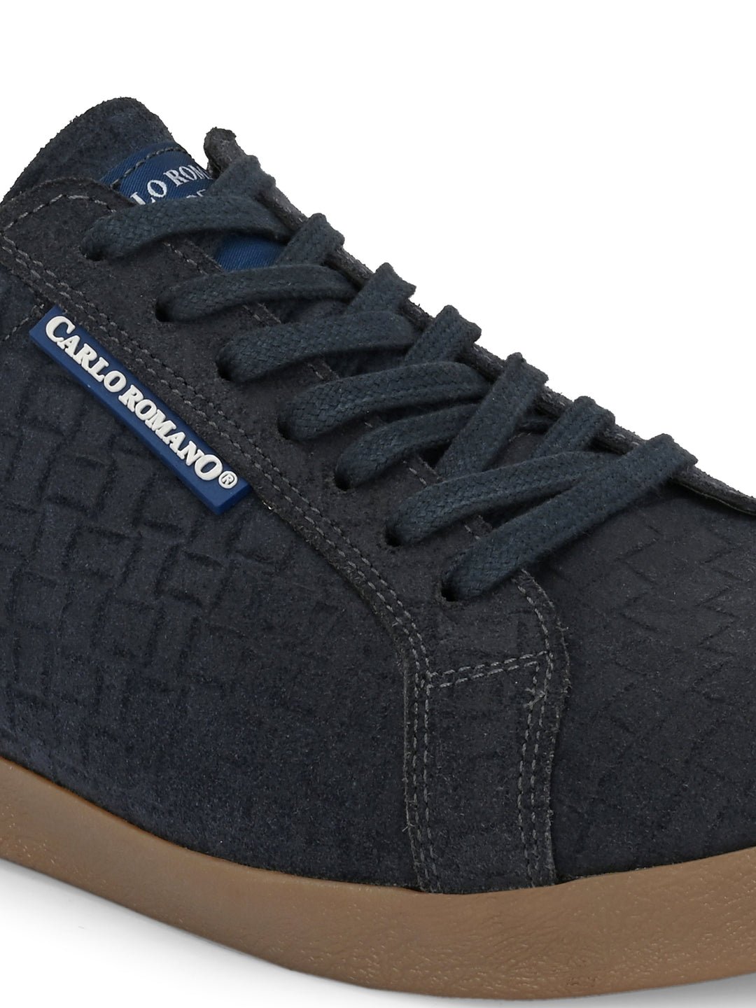 CARLO ROMANO SUEDE LEATHER LACE-UP SNEAKER SHOE FOR MEN