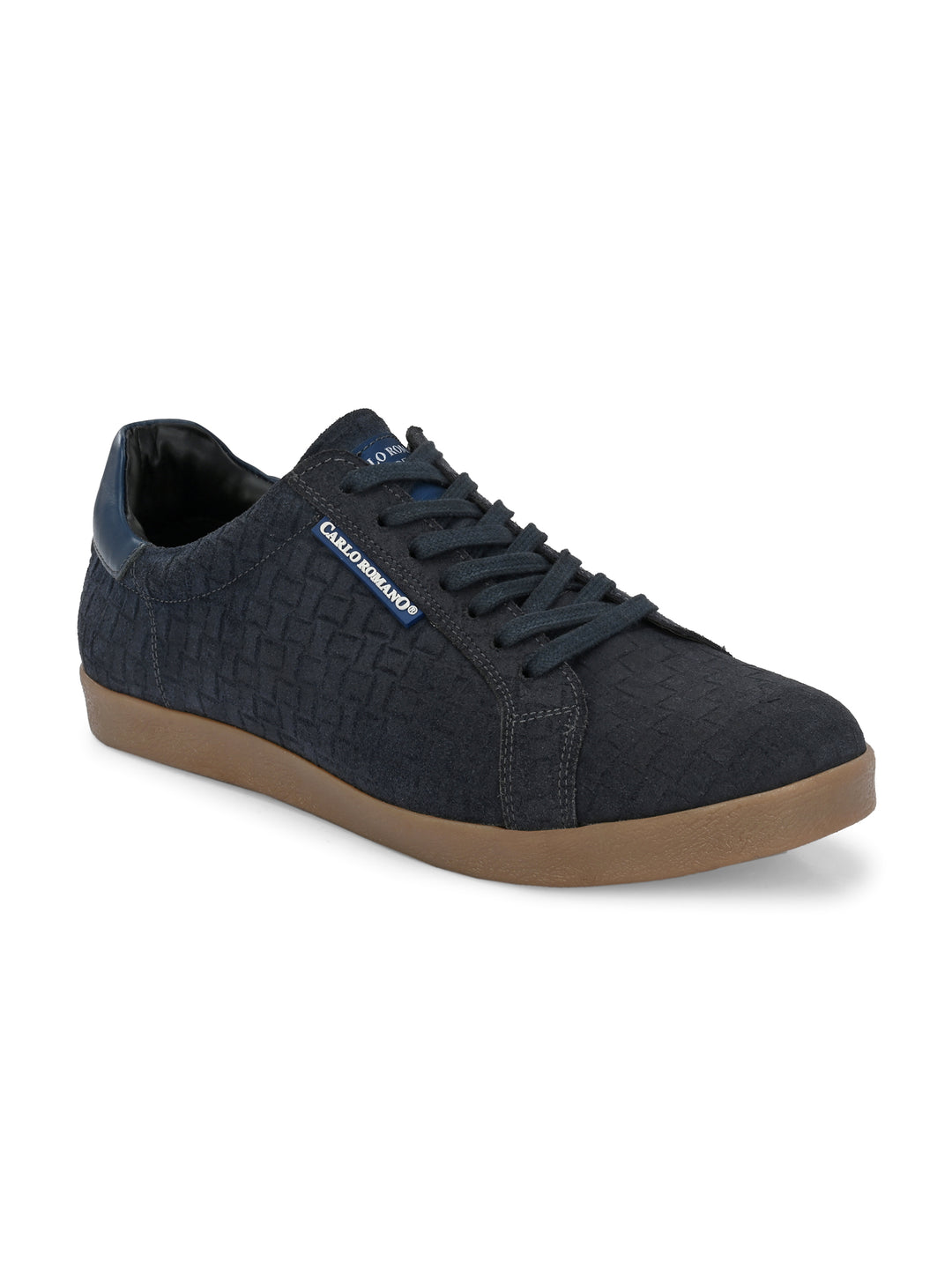 CARLO ROMANO SUEDE LEATHER LACE-UP SNEAKER SHOE FOR MEN