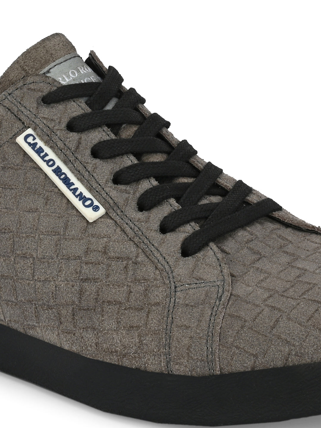 CARLO ROMANO SUEDE LEATHER LACE-UP SNEAKER SHOE FOR MEN
