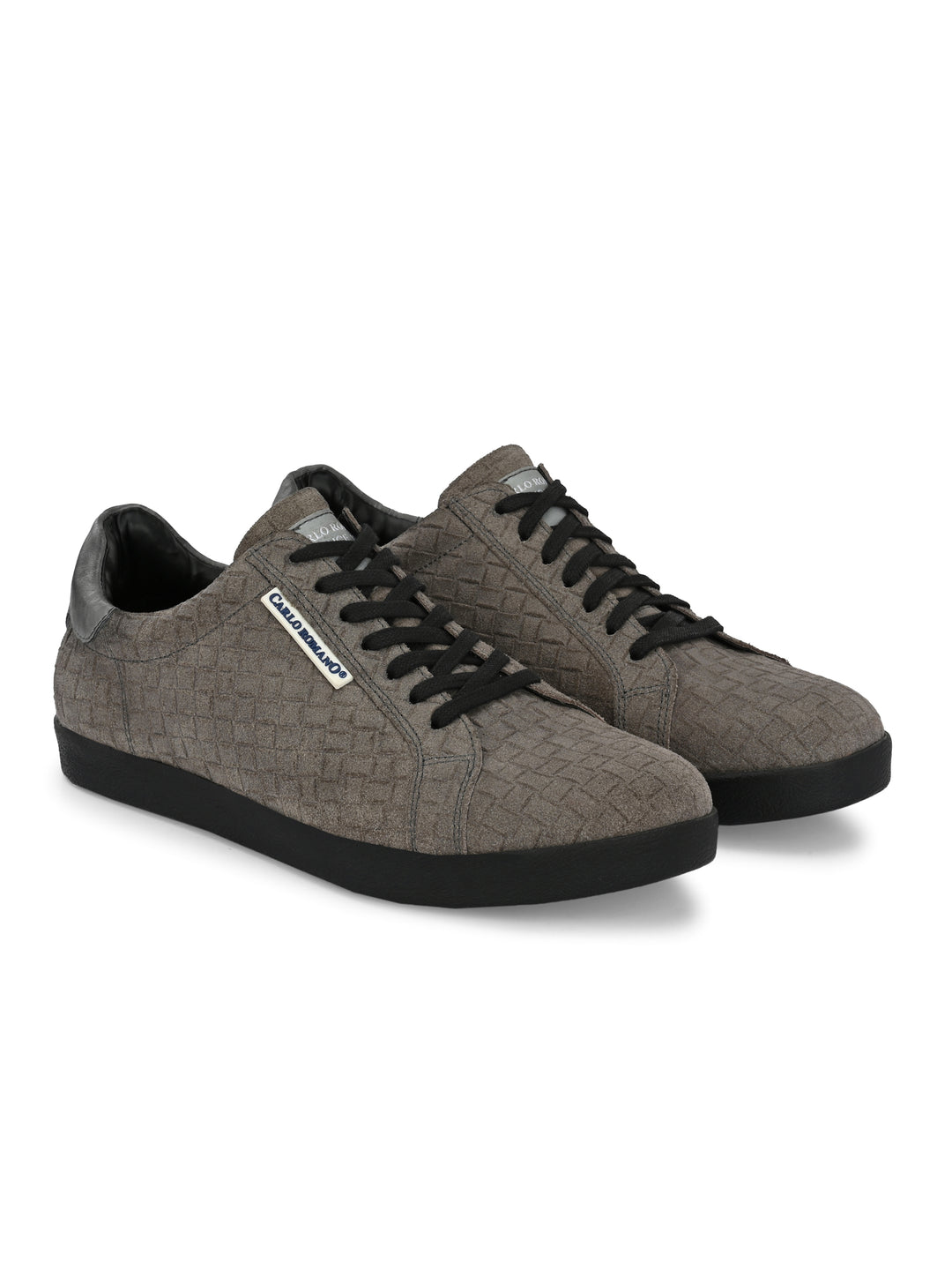 CARLO ROMANO SUEDE LEATHER LACE-UP SNEAKER SHOE FOR MEN