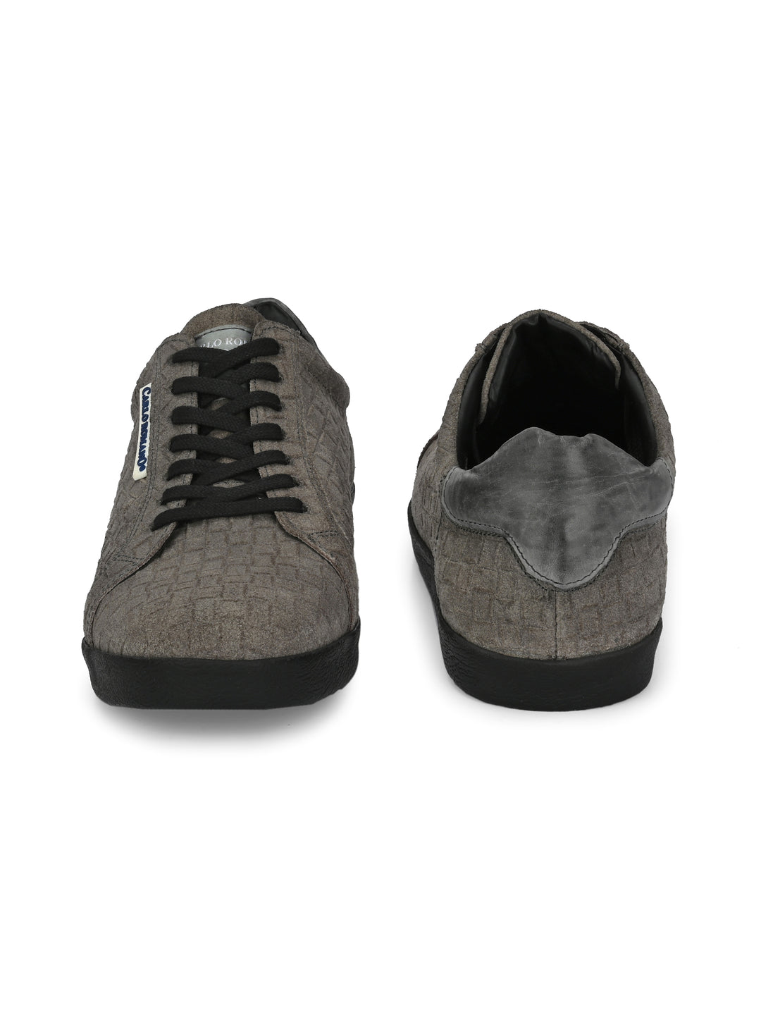 CARLO ROMANO SUEDE LEATHER LACE-UP SNEAKER SHOE FOR MEN
