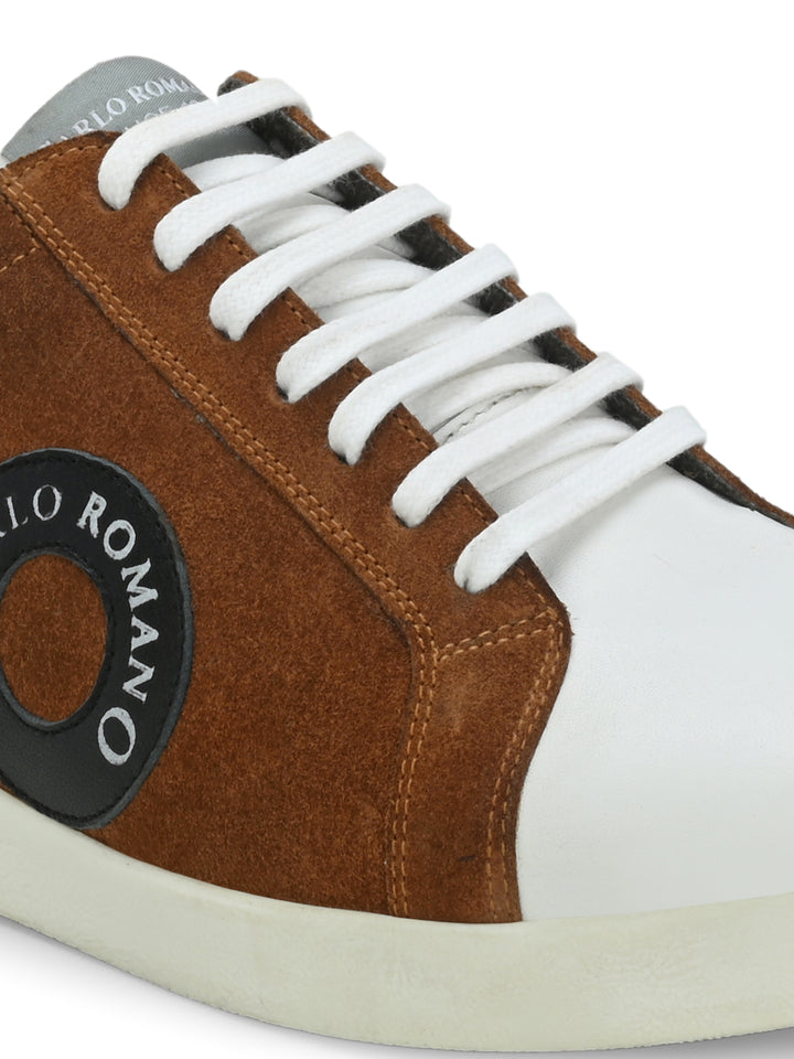 Men's Genuine Leather Lace up Casual Sneaker Shoe