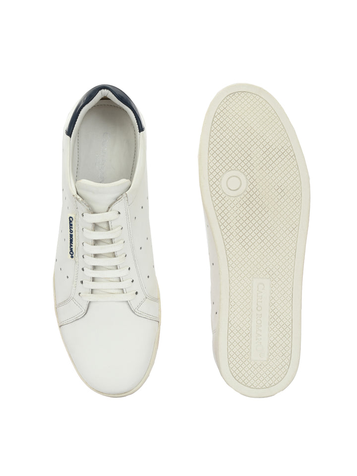 Men's Genuine Leather Lace up Casual Sneaker Shoe