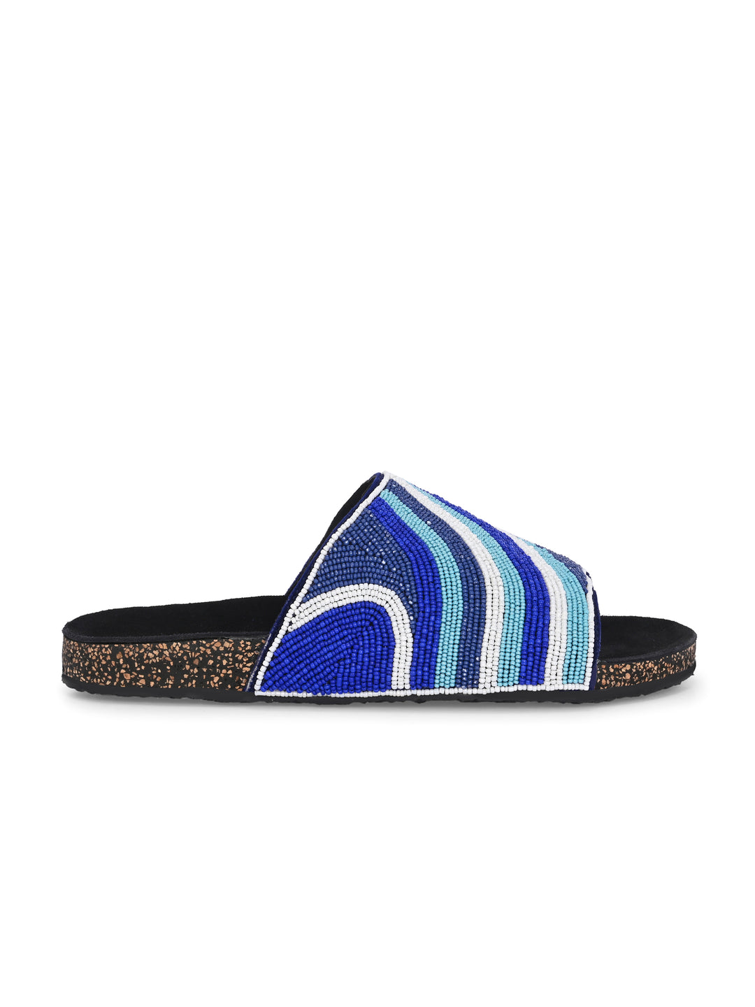 CARLO ROMANO BY WASAN MULTI COLOR EMBROIDERY FASHIONABLE LEATHER SLIPPER  FOR WOMEN