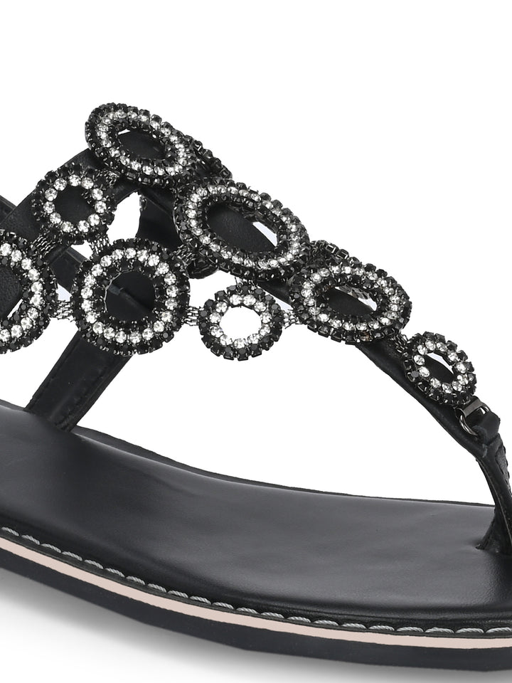 CARLO ROMANO GENUINE LEATHER FLAT STYLISH SANDAL FOR WOMEN