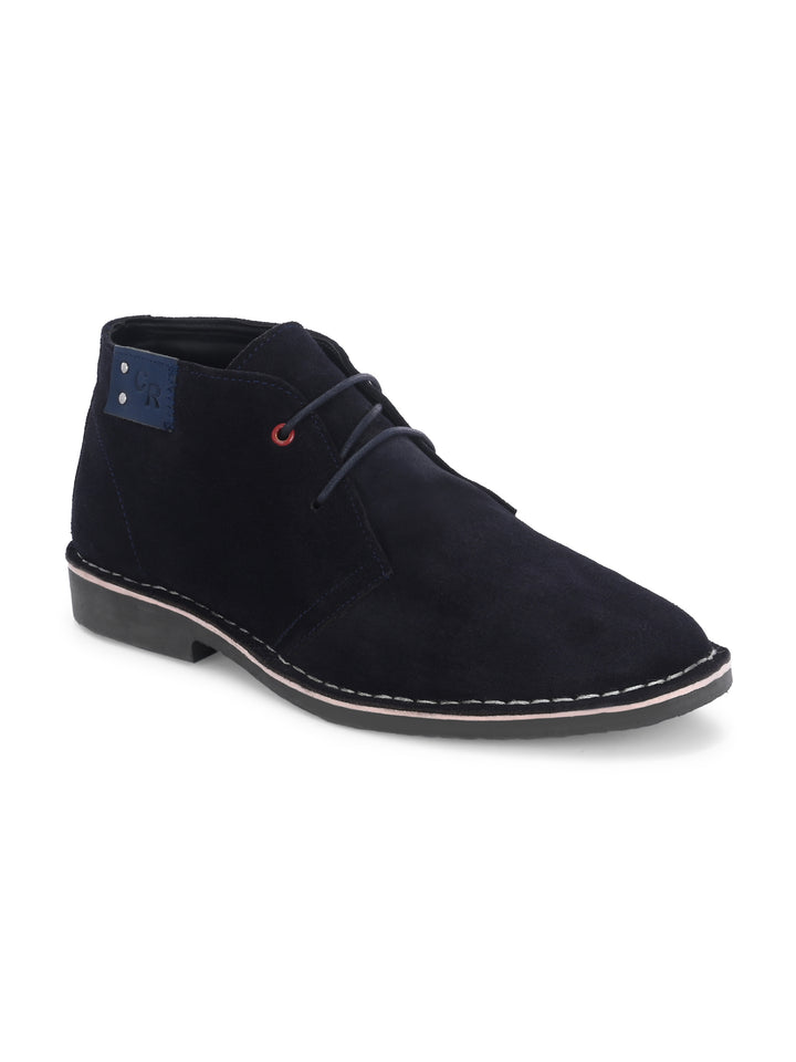 CARLO ROMANO BY WASAN NAVY BLUE COLOR LEATHER BOOT FOR MEN