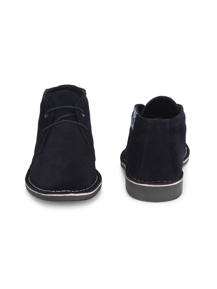 CARLO ROMANO BY WASAN NAVY BLUE COLOR LEATHER BOOT FOR MEN