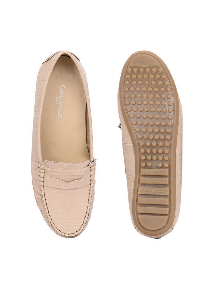 CARLO ROMANO BY WASAN VEGAN LEATHER LIZARD PRINT MOCCASIN FOR WOMEN