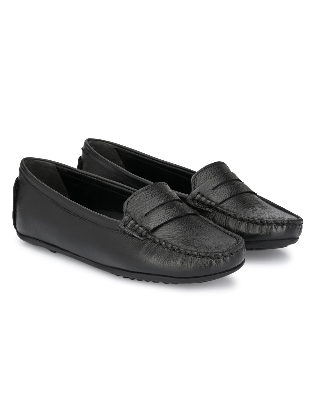 Women's Genuine Milled Leather Casual Loafer Moccasin
