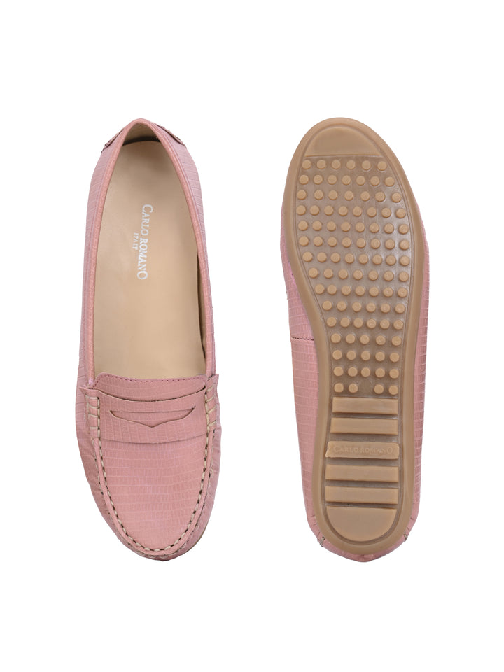 CARLO ROMANO BY WASAN VEGAN LEATHER LIZARD PRINT MOCCASIN FOR WOMEN