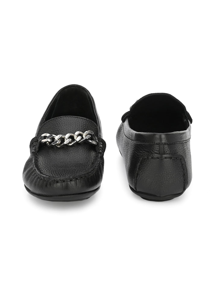 Women's Genuine Milled Leather Casual Loafer Moccasin