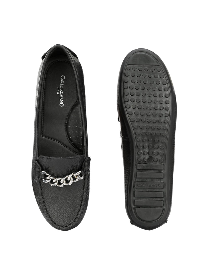 Women's Genuine Milled Leather Casual Loafer Moccasin