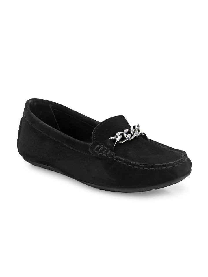 Women's Genuine Suede Leather Casual Loafer Moccasin