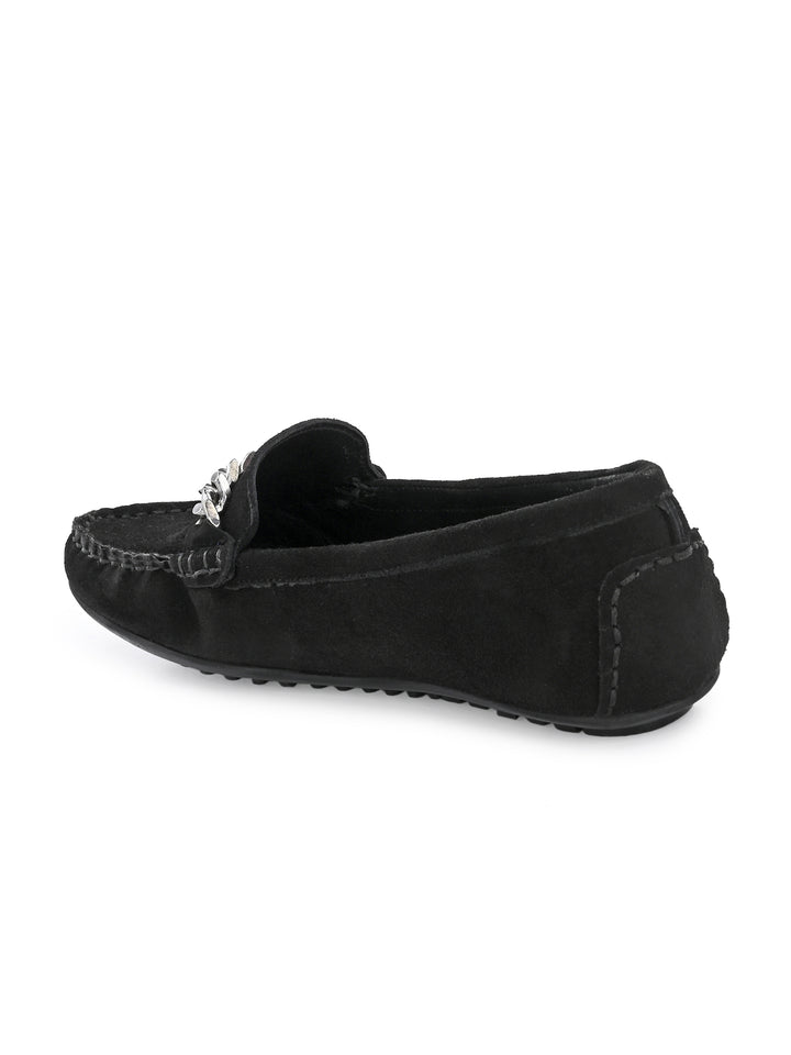 Women's Genuine Suede Leather Casual Loafer Moccasin