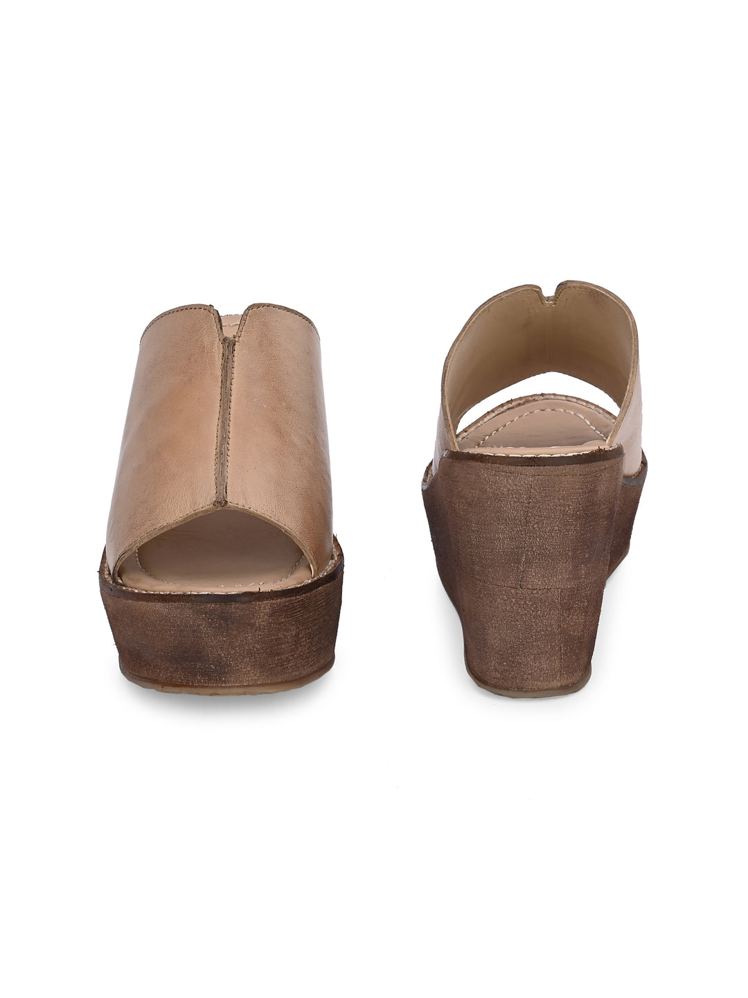 Women's Genuine Sheep Leather Ultra Light Weight High Heel Sandal