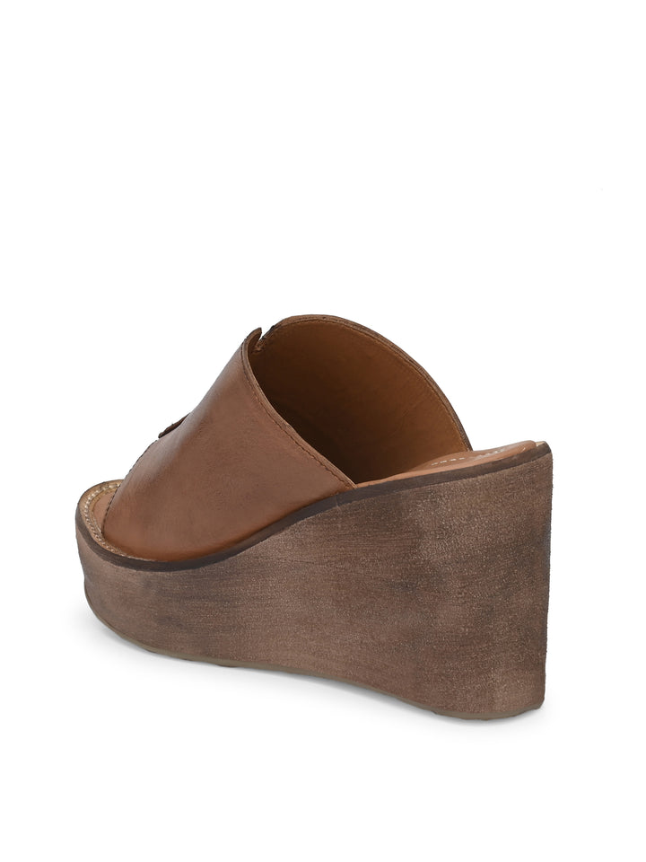 Women's Genuine Sheep Leather Ultra Light Weight High Heel Sandal