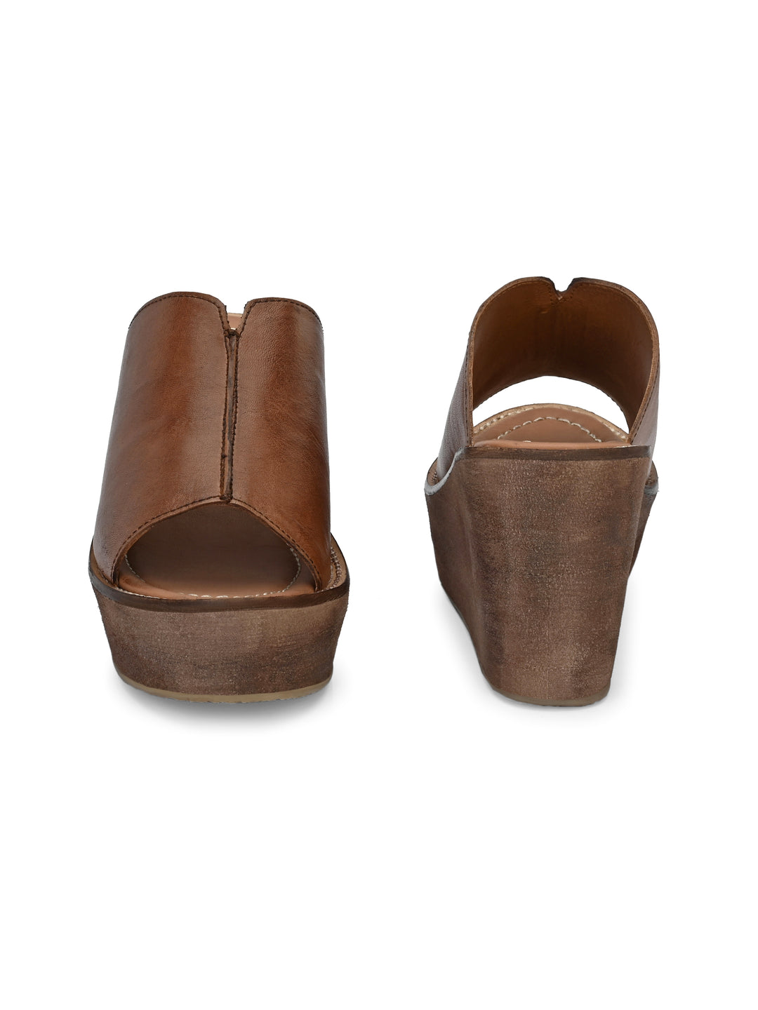 Women's Genuine Sheep Leather Ultra Light Weight High Heel Sandal