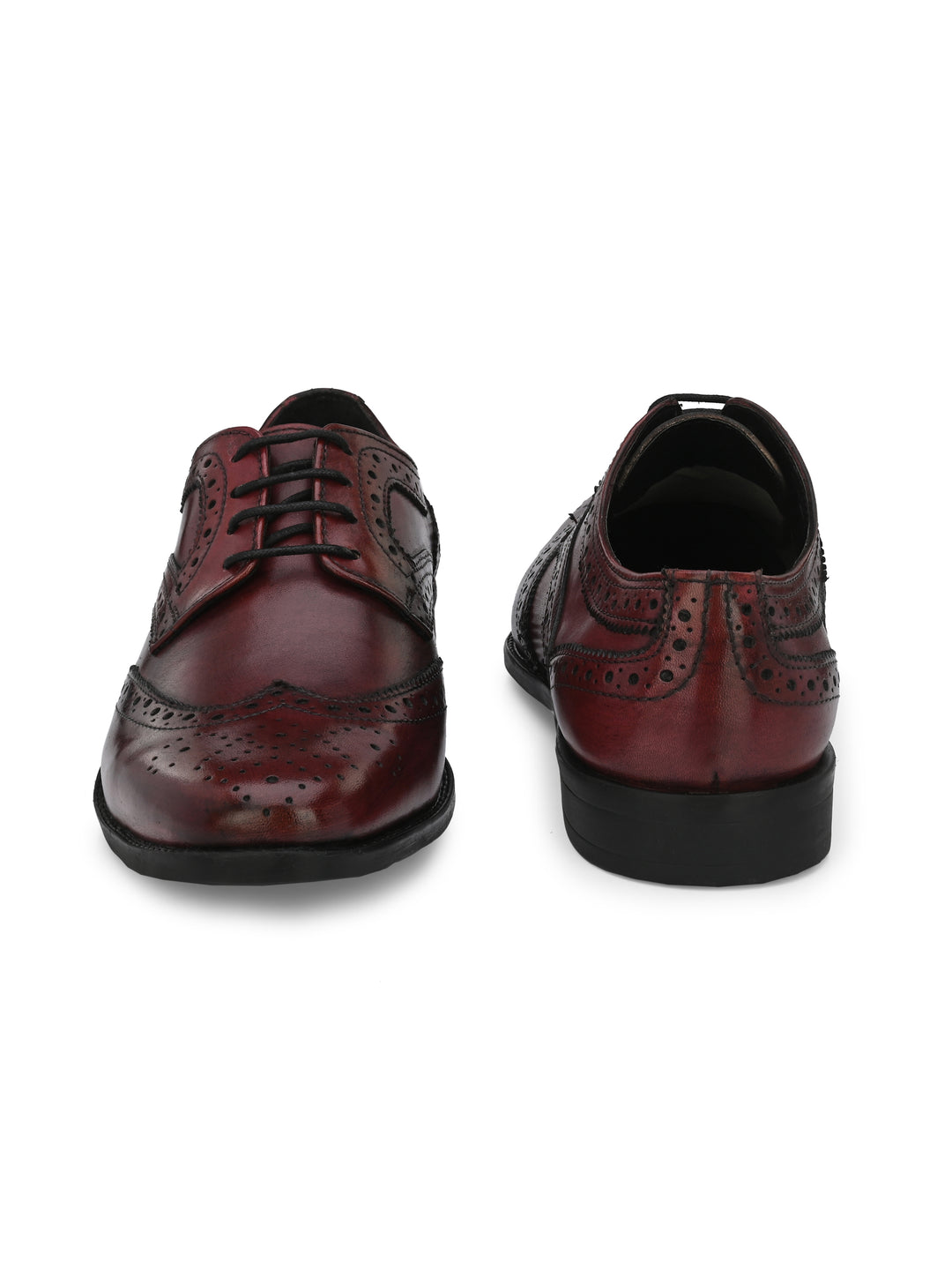 Men's Genuine Burnish Leather Lace up Formal Brogue Shoe / Premium Collection