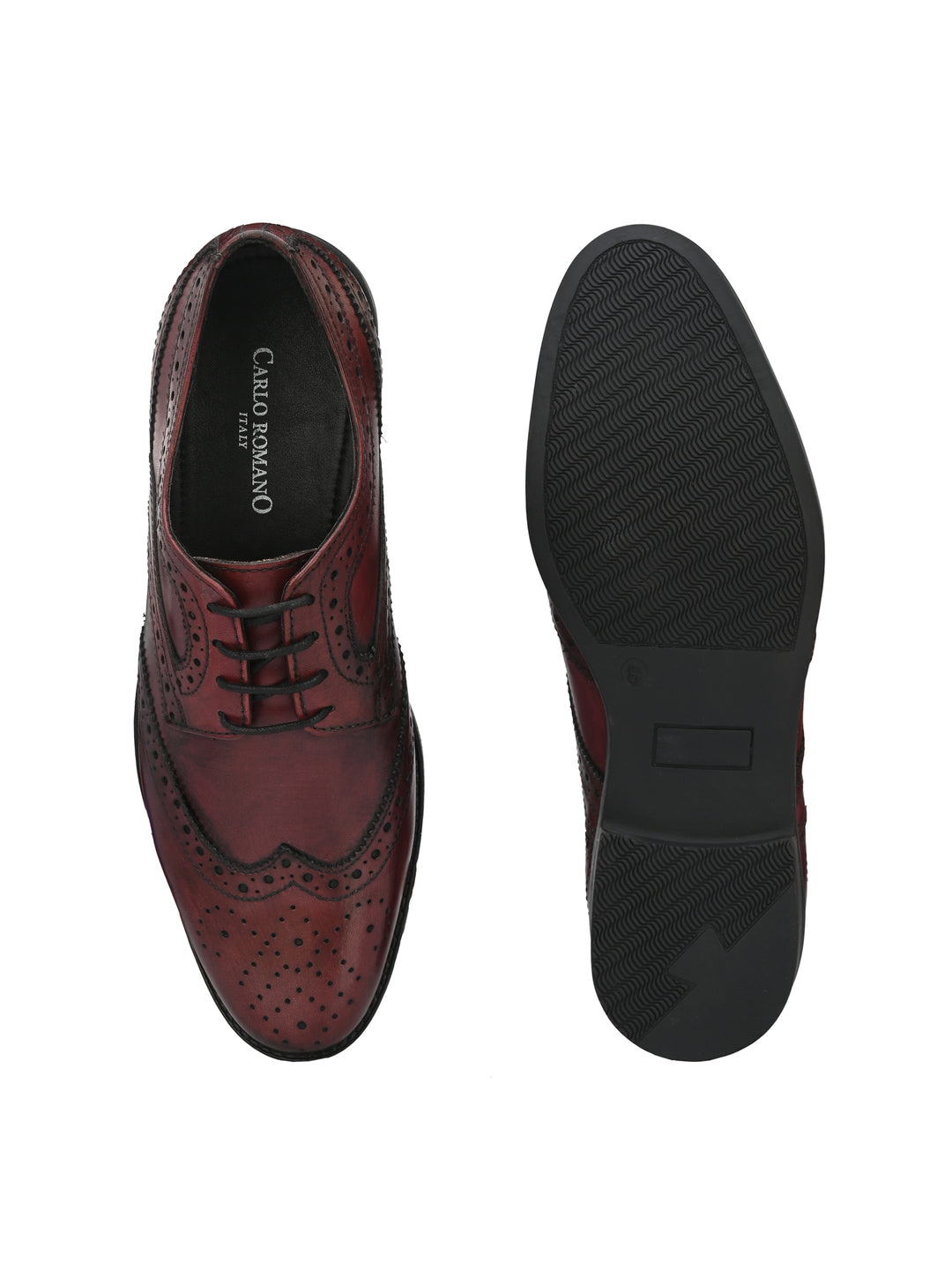Men's Genuine Burnish Leather Lace up Formal Brogue Shoe / Premium Collection