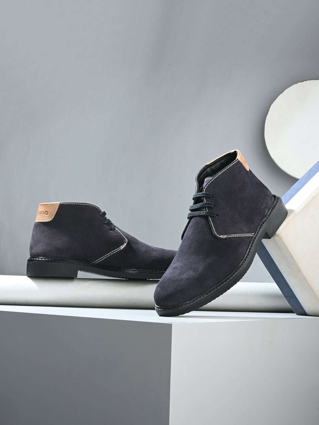 CARLO ROMANO BY WASAN MEN'S GENUINE SUEDE LEATHER ANKLE BOOT