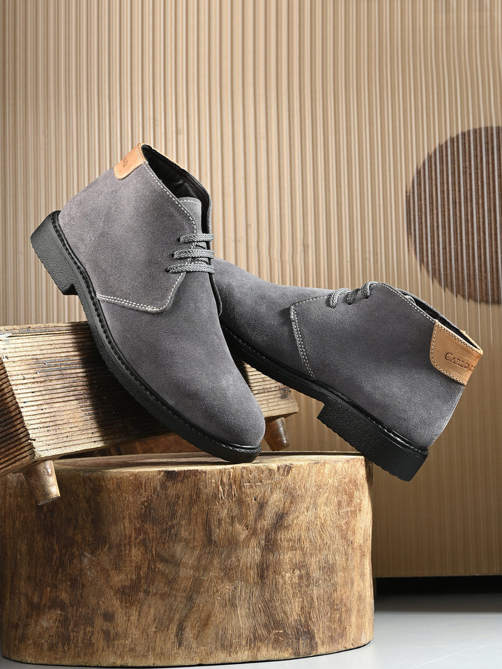 CARLO ROMANO BY WASAN MEN'S GENUINE SUEDE LEATHER ANKLE BOOT