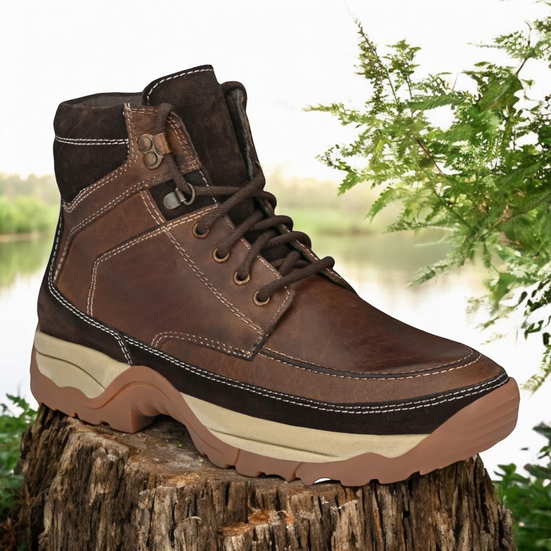 Men's Genuine Leather Lace Up Ankle Boot