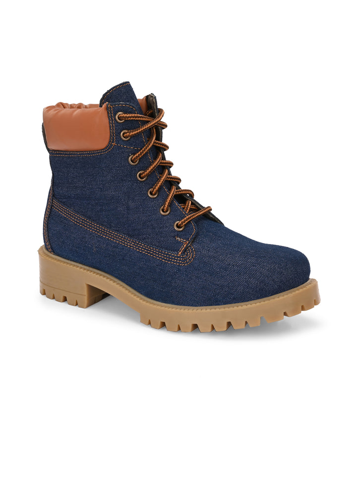 CARLO ROMANO TEXTILE / VEGAN LEATHER ANKLE BOOT FOR WOMEN