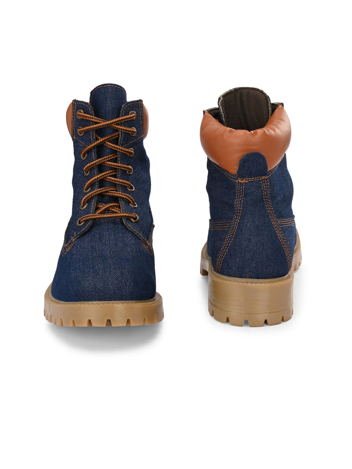 CARLO ROMANO TEXTILE / VEGAN LEATHER ANKLE BOOT FOR WOMEN