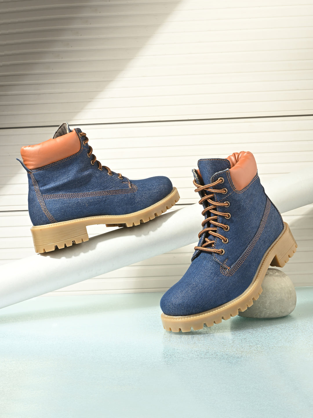 CARLO ROMANO TEXTILE / VEGAN LEATHER ANKLE BOOT FOR WOMEN