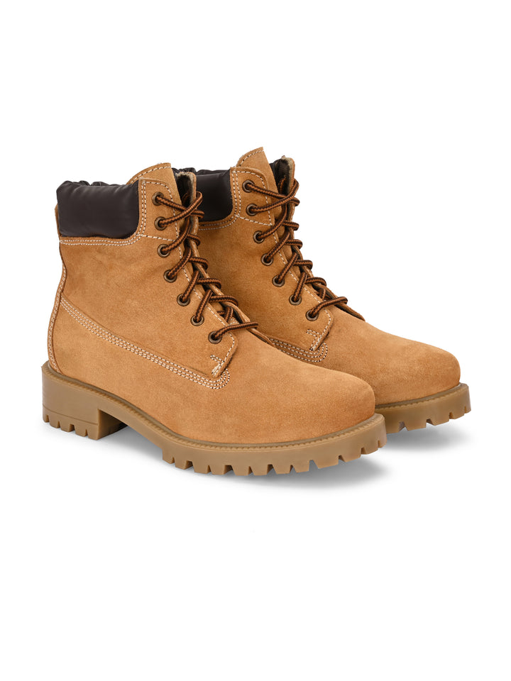 CARLO ROMANO GENUINE LEATHER ANKLE BOOT FOR WOMEN