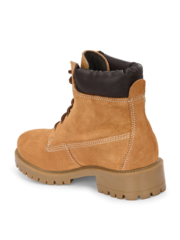 CARLO ROMANO GENUINE LEATHER ANKLE BOOT FOR WOMEN