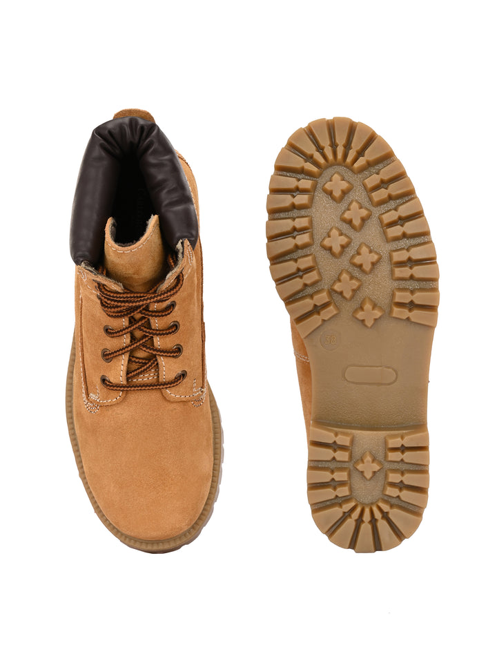 CARLO ROMANO GENUINE LEATHER ANKLE BOOT FOR WOMEN