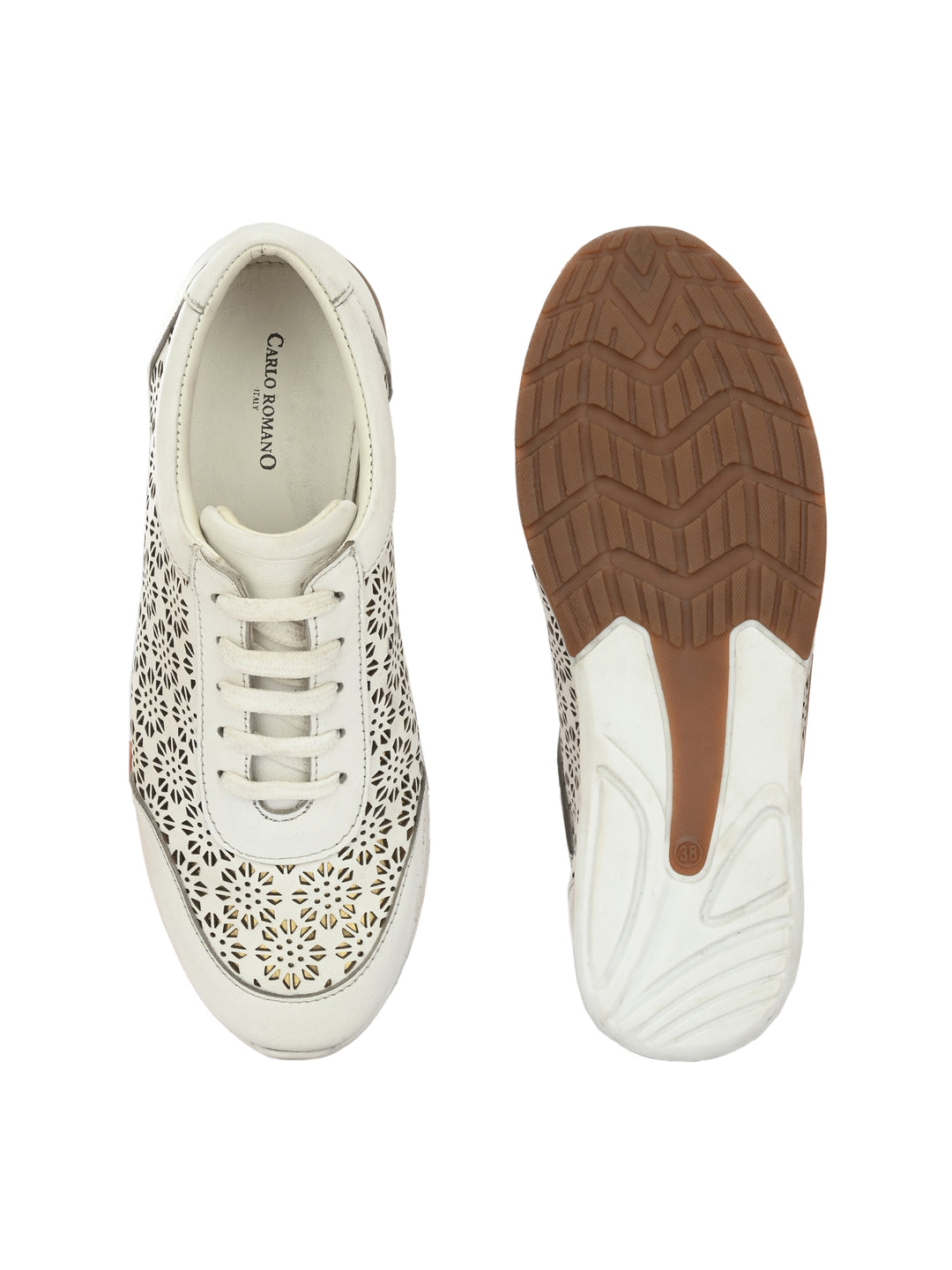 CARLO ROMANO BY WASAN SHOE GENINUE SHEEP LEATHER SNEAKERS FOR WOMEN