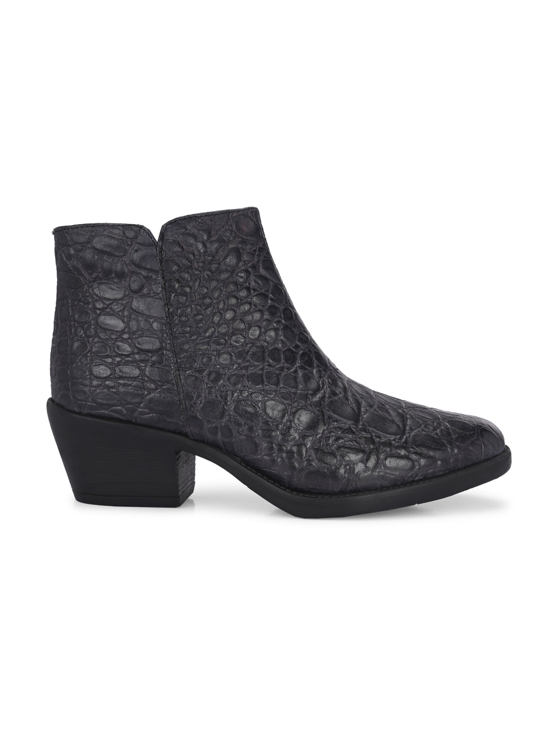 CARLO ROMANO PREMIUM ITALIAN RANGE CROCO PRINTED LEATHER ANKLE BOOT FOR WOMEN