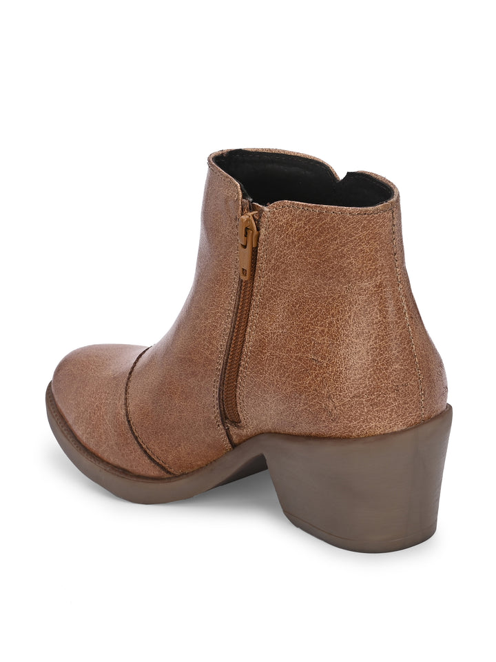 CARLO ROMANO BY WASAN SHOES GENUINE BURNISH LEATHER ANKLE BOOT