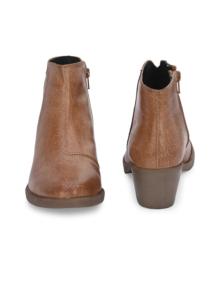 CARLO ROMANO BY WASAN SHOES GENUINE BURNISH LEATHER ANKLE BOOT