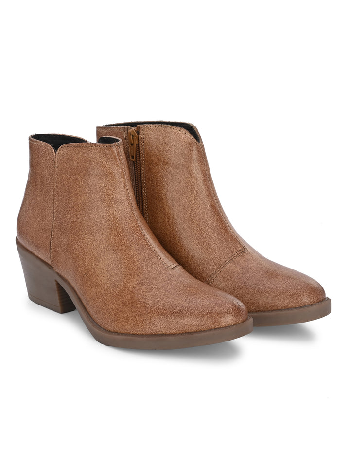 CARLO ROMANO BY WASAN SHOES GENUINE BURNISH LEATHER ANKLE BOOT