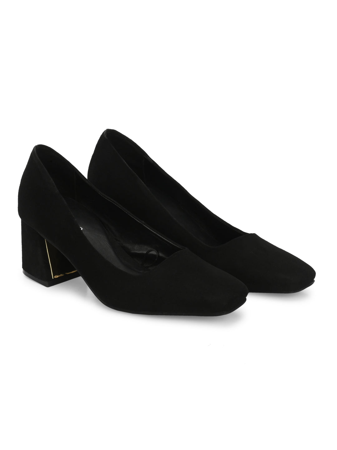 CARLO ROMANO SUEDE LEATHER BLACK COLOR WITH MULTI COLOR INTERCHANGEABLE HEELS BELLY  FOR WOMEN