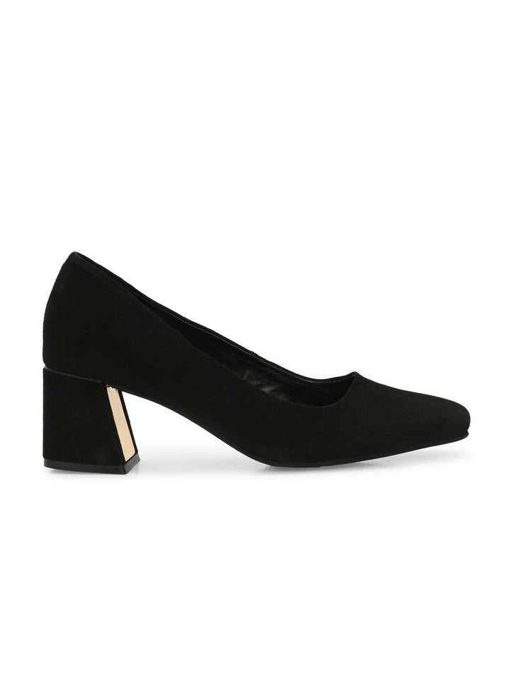 CARLO ROMANO SUEDE LEATHER BLACK COLOR WITH MULTI COLOR INTERCHANGEABLE HEELS BELLY  FOR WOMEN