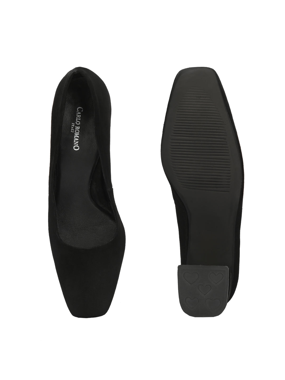 CARLO ROMANO SUEDE LEATHER BLACK COLOR WITH MULTI COLOR INTERCHANGEABLE HEELS BELLY  FOR WOMEN