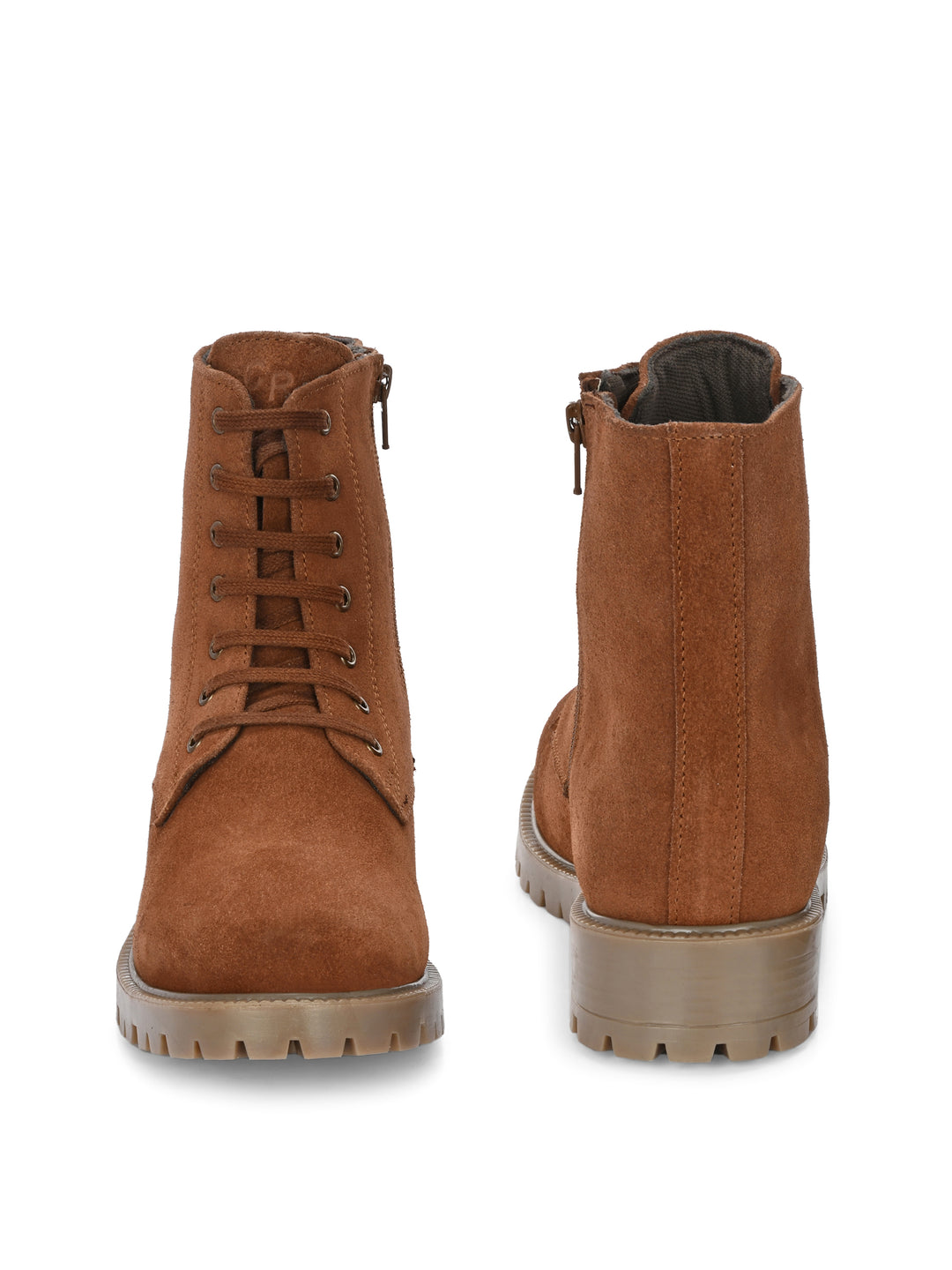 CARLO ROMANO BY WASAN SUEDE LEATHER LACE-UPS WITH ZIP  STYLISH ANKLE BOOT FOR WOMEN