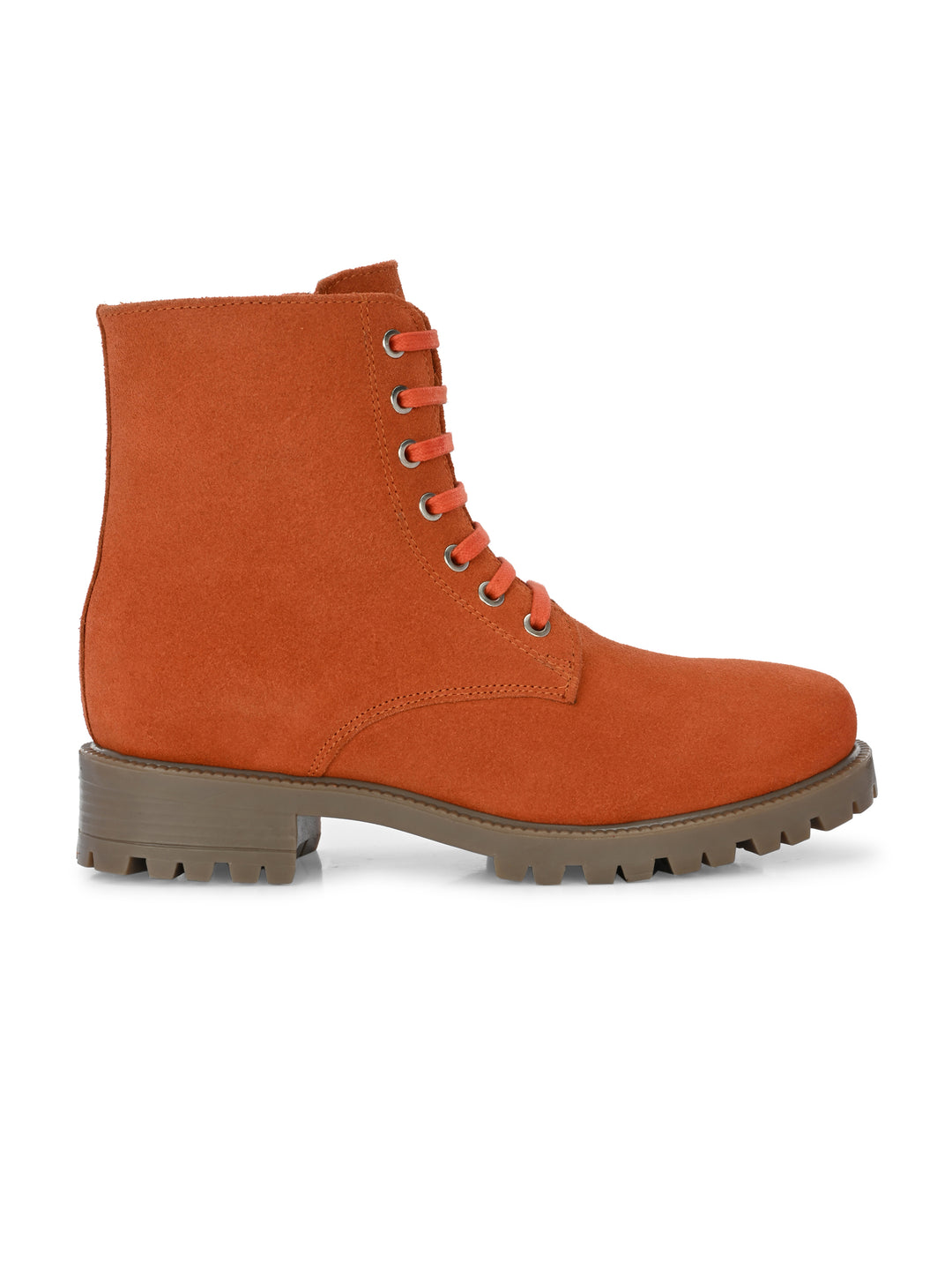 CARLO ROMANO BY WASAN SUEDE LEATHER LACE-UPS WITH ZIP  STYLISH ANKLE BOOT FOR WOMEN