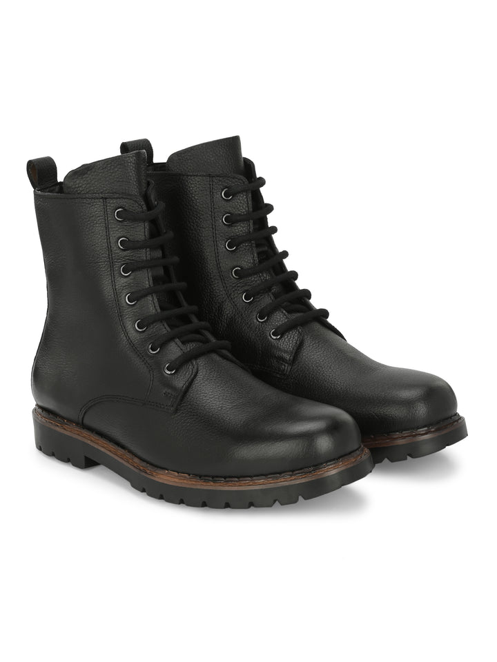 CARLO ROMANO BY WASAN SHOE GENUINE MILLED LEATHER MEN'S ANKLE BOOT