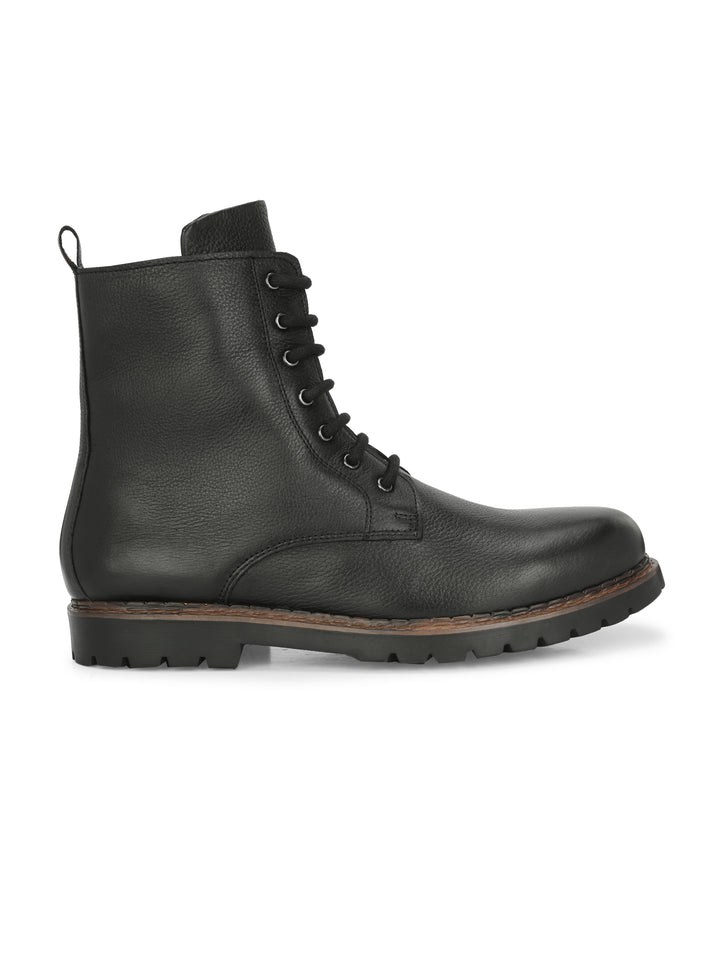 CARLO ROMANO BY WASAN SHOE GENUINE MILLED LEATHER MEN'S ANKLE BOOT