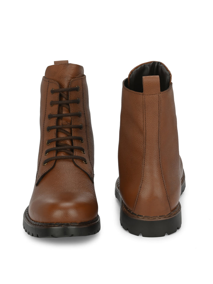 CARLO ROMANO BY WASAN SHOE GENUINE MILLED LEATHER MEN'S ANKLE BOOT