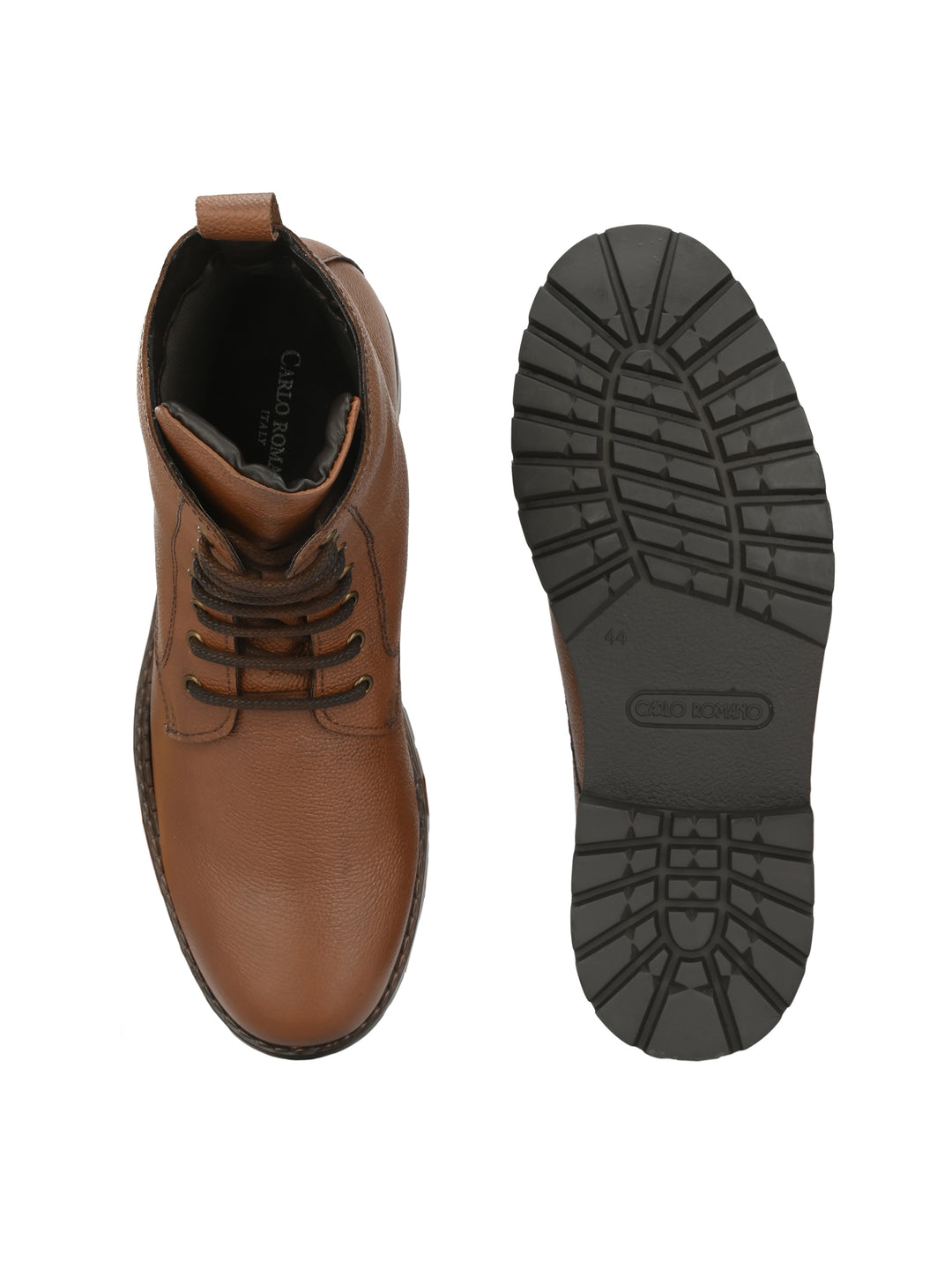 CARLO ROMANO BY WASAN SHOE GENUINE MILLED LEATHER MEN'S ANKLE BOOT