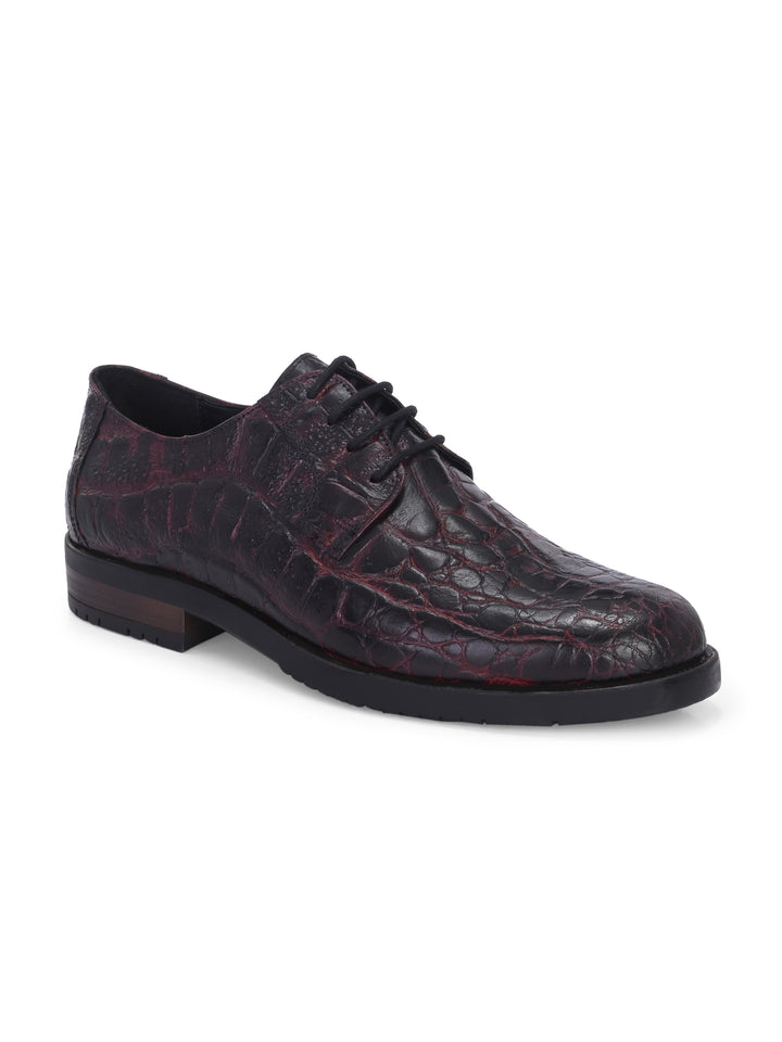 CARLO ROMANO BY WASAN  PREMIUM STYLISH CROCO PRINTED LEATHER SHOES FOR MEN